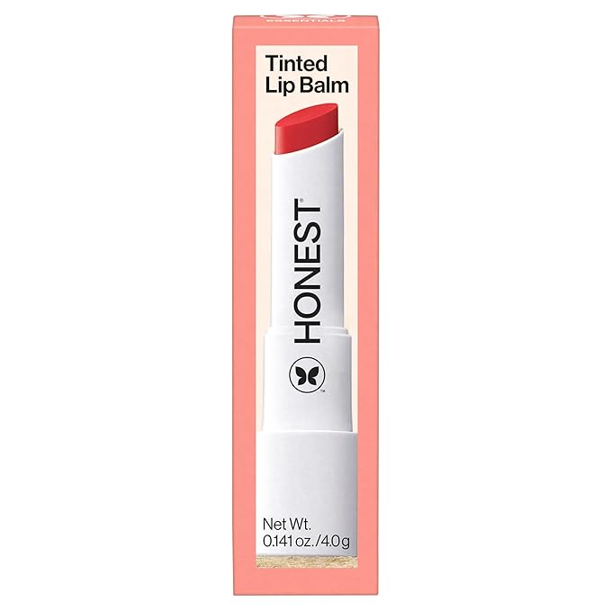 Honest Beauty Moisturizing Vegan Tinted Lip Balm | Antioxidant-rich Acai Extracts + Avocado Oil | Paraben Free + Cruelty Free | Blood Orange