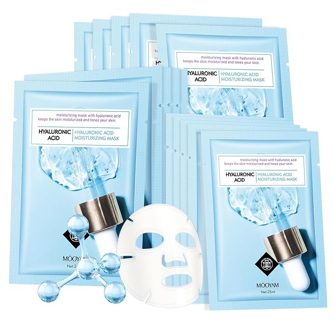 Face Sheet Mask Skincare for Women, Hyaluronic Acid Face Masks Sheets Skincare, Hydrating Sheets Facial Mask Moisturizing Face Mask for Women Skin Care Face Masks, Facial Sheet Masks15 Packs