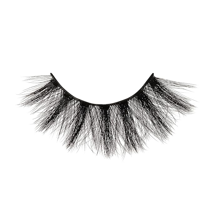 KISS Lash Couture False Eyelashes, Matte Black Faux Mink Collection, 3D Volume Lash, Soft & Matte Finish, Style 'Matte Velvet', 1 Pair Fake Eyelashes