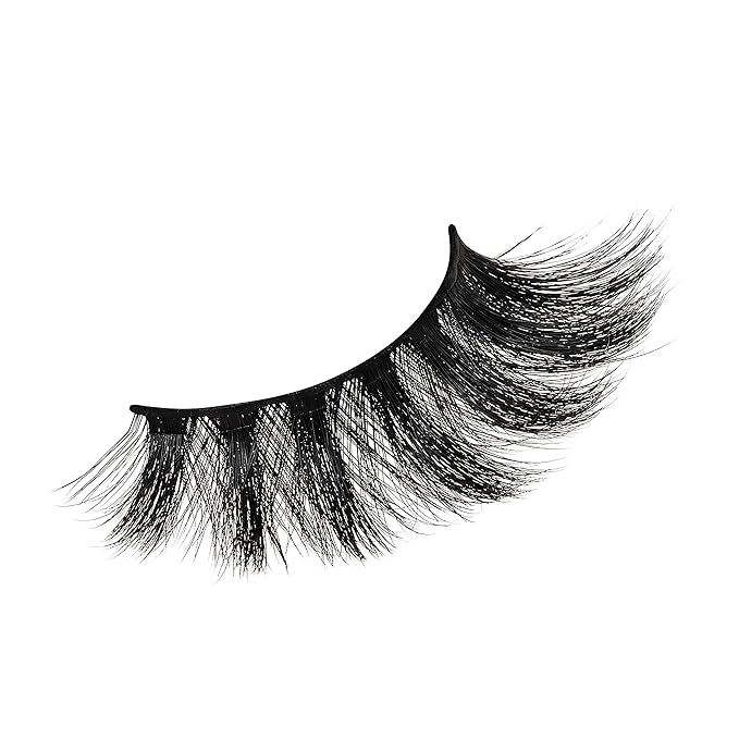 KISS Lash Couture False Eyelashes, Matte Black Faux Mink Collection, 3D Volume Lash, Soft & Matte Finish, Style 'Matte Velvet', 1 Pair Fake Eyelashes