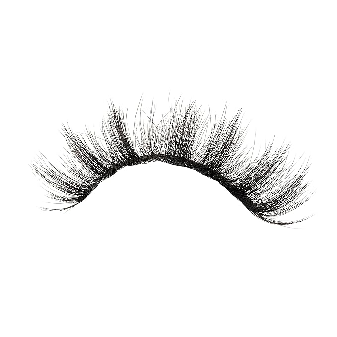 KISS Lash Couture False Eyelashes, Matte Black Faux Mink Collection, 3D Volume Lash, Soft & Matte Finish, Style 'Matte Velvet', 1 Pair Fake Eyelashes