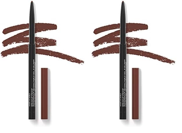 wet n wild Breakup Proof Gel Eyeliner - Retractable, Waterproof, Smudge-Resistant - Cruelty-Free & Vegan - Brick Brown (Pack of 2)