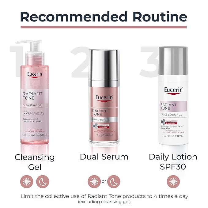 Eucerin Radiant Tone Cleansing Gel with AHA Complex, Face Cleanser Improves Skin Clarity and Boosts Radiance for All Skin Types, 6.8 Fl Oz Bottle