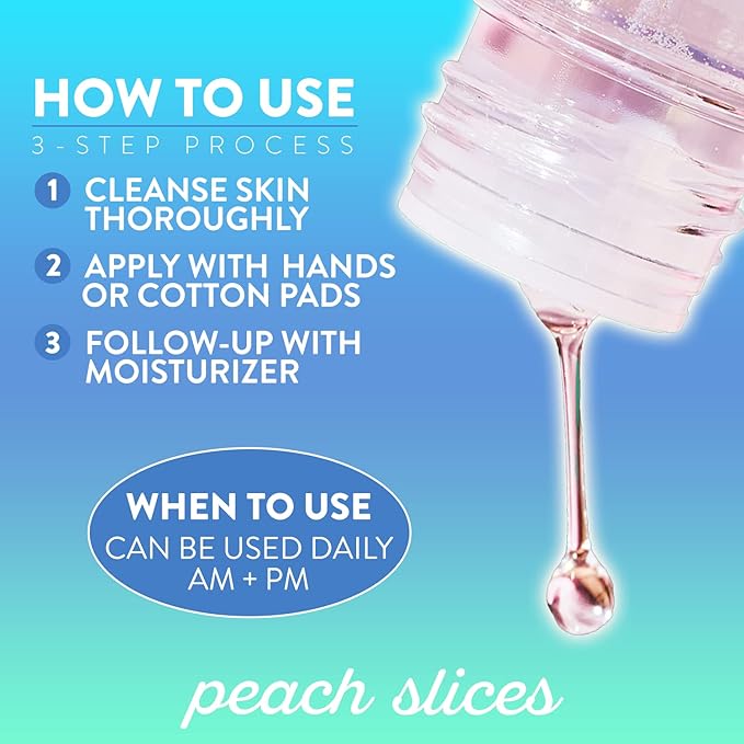 Peach Slices | Snail Rescue Blemish Busting Toner | 95% Snail Mucin | Pore Cleaner | Hydrates & Balances | Korean Skin Care | CICA | Hyaluronic Acid | Non-Comedogenic | Cruelty-Free | 4.05 oz