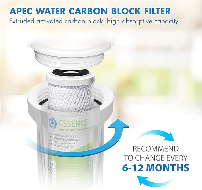 APEC Water Systems FILTER-SET-ESX2 2 Sets of High Capacity Replacement Pre-Filter Sets For Essence Series Reverse Osmosis Water Filter System Stage 1-3