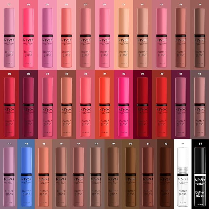 NYX PROFESSIONAL MAKEUP Butter Gloss, Non-Sticky Lip Gloss - Praline (Deep Nude)