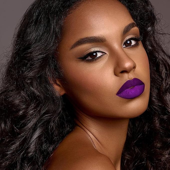 Purple Lipstick Matte for Women, SuperStay Long Lasting Lipstick Smudge Proof No Transfer Liquid Lipsticks, Cruelty Free Lip Makeup (DM22 Purple Crystal)
