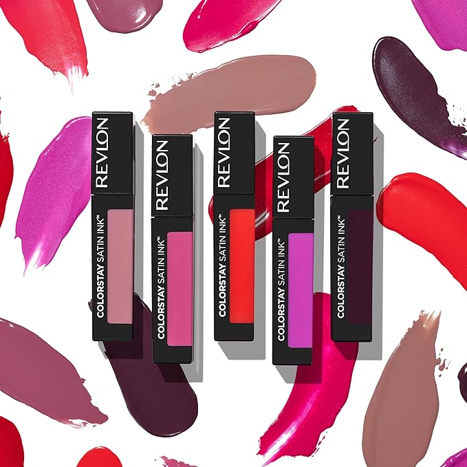 Revlon ColorStay Satin Ink Liquid Lipstick, Longwear Rich Lip Colors, Formulated with Black Currant Seed Oil, 003 In So Deep, 0.17 fl oz