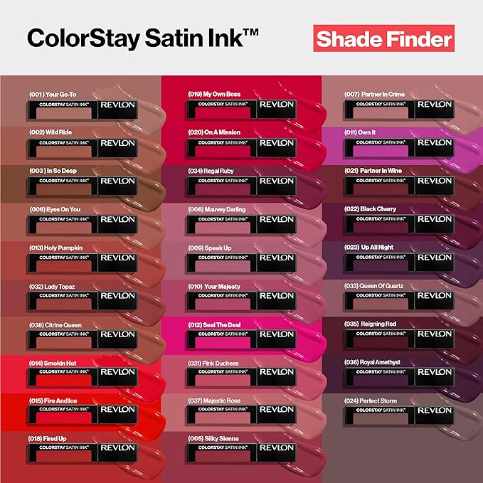Revlon ColorStay Satin Ink Liquid Lipstick, Longwear Rich Lip Colors, Formulated with Black Currant Seed Oil, 003 In So Deep, 0.17 fl oz