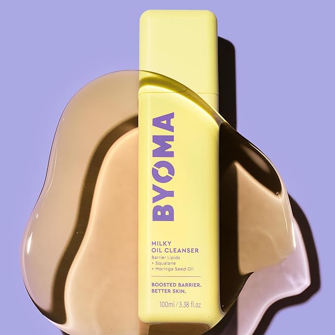 BYOMA Milky Oil Cleanser - Hydrating Facial Cleanser for Skin Barrier Repair - Tri-Ceramide Face Wash for Sensitive Skin & All Skin Types - Deeply Hydrated Skin, No Oily Residue - 3.38 fl oz