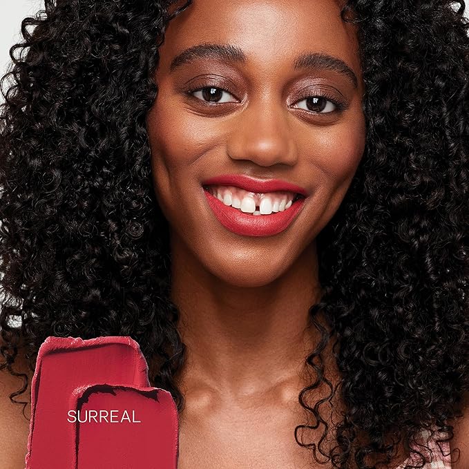 Saie Lip Blur Soft Matte Lipstick - Long Lasting Lipstick with Hydrating, Buildable Coverage - Enriched with Hyaluronic Acid + Softening Jojoba to Nourish Lips - Surreal (0.07 oz)